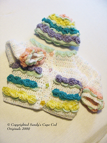 122 Princess Roses Cardigan and Beanie photo 2