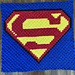 SUPERMAN SYMBOL CORNER-TO-CORNER BABY BLANKET SET pattern 