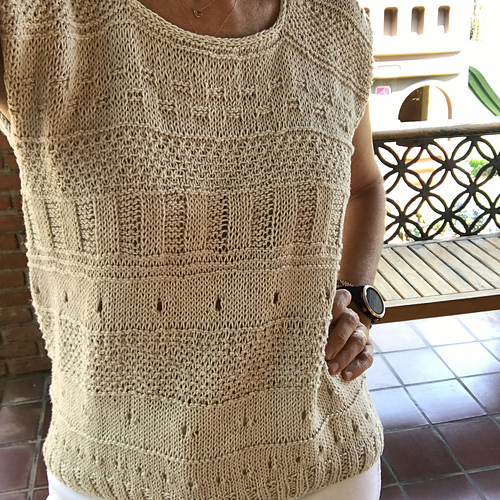 Ravelry Sampler Linen Top pattern by Carmen Lara