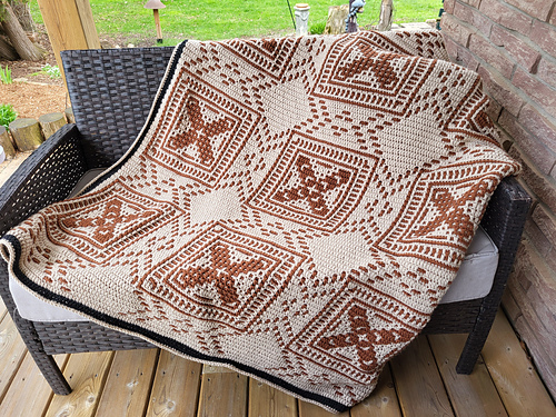 Fair & Square Mosaic Overlay Blanket/Throw