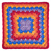 Harlequin Shells 12" Crochet Square pattern 