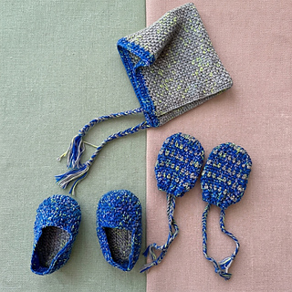 Pure Bliss Bonnet, Booties and mitts set