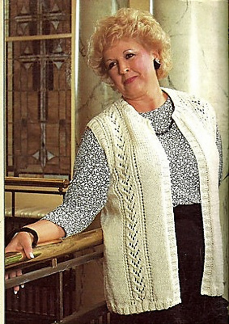 Lace Panel Cardigan pattern by Linda Luder