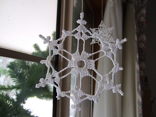 Crocheted Snowflake Ornament