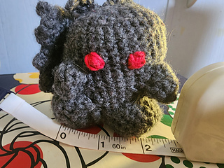 completed Mothman next to a tape measure