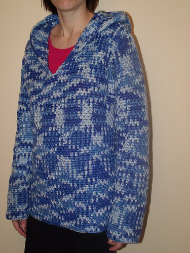 Crochet Hooded Sweatshirt photo 4