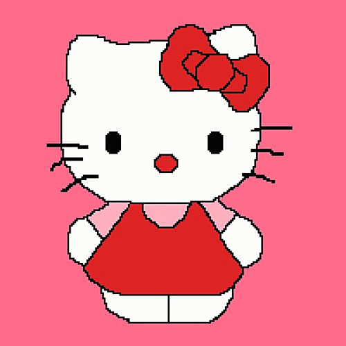 Ravelry Hello Kitty Graph Pattern pattern by Melissa Julian