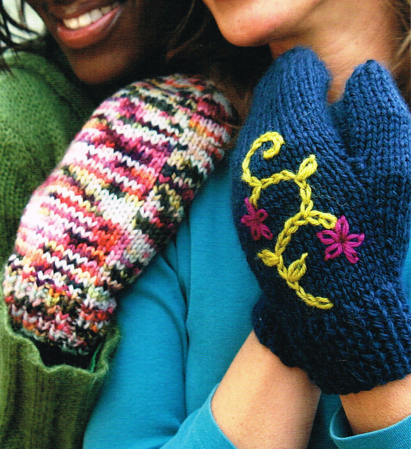 Ravelry Embroidered Mittens pattern by Claire Crompton