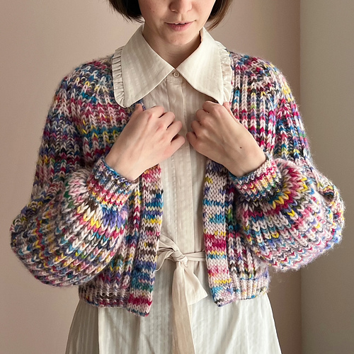 Fluffy Ass Brioche Cardigan Monochrome - Clara Eggers