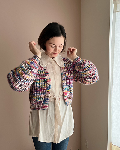 Ravelry: Fluffy Ass Brioche Cardigan Monochrome pattern by Clara