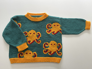 Age 6 (116cm). Duplicate stitch finish.