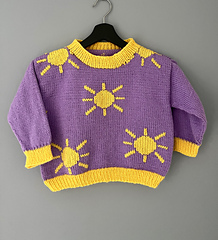 Age 6 (116cm). Duplicate stitch finish.