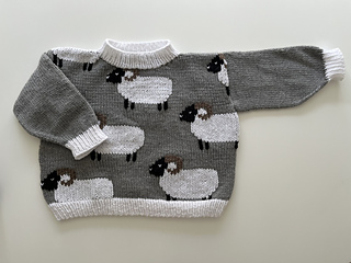 Age 6 (116cm). Duplicate stitch finish.