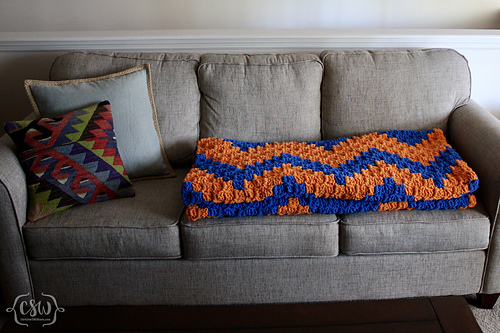 Chunky C2C Chevron Blanket photo 3