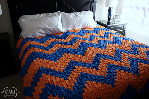 Chunky C2C Chevron Blanket photo 1