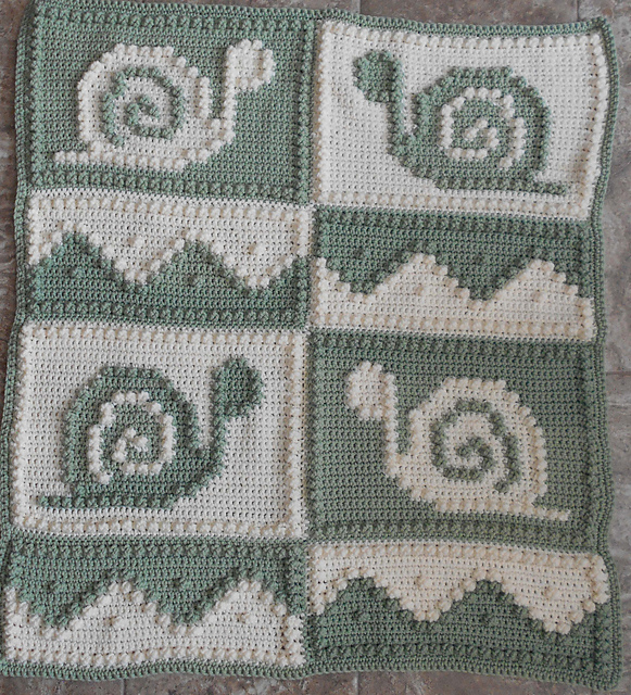 Ravelry SNAILS blanket pattern by Jody Pyott