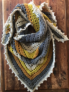 One “Big Cake” Shawl Scarf pattern by Nina Nicholson