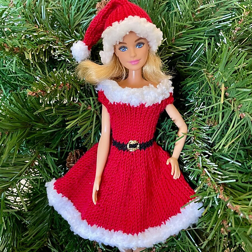 white christmas dresses Crochet Doll Angel Dress Pattern,11.5 inch Doll main image 0