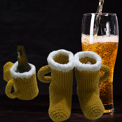 Ravelry Beer Slippers, 30 pattern by DWC