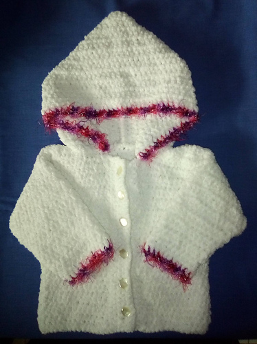 Boys Hooded Button Front Chunky Crochet Cardigan photo 4