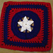 Star of Honor Afghan Square pattern 