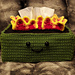 Dumpster Fire Kleenex Box Cozy pattern 