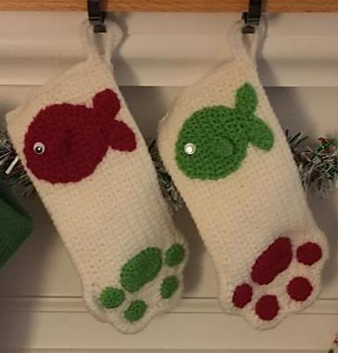 Cat Paws Christmas Stocking - crcook