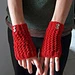 Cherry Red Handwarmers pattern 
