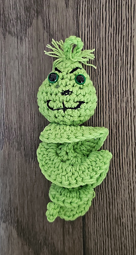 6" The Grinch Spinner (Worry Worm) Ornament Crochet Pattern