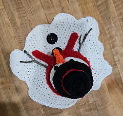 From the top, melting snowman crochet pattern
