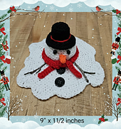 Help Me I'm Melting Crocheted Snowman Decoration Pattern