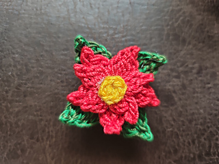 Poinsettia Sneaker Charm Crochet Pattern