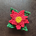 Poinsettia Sneaker Charm Crochet Pattern