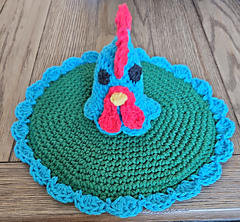 Rooster Pot Holder crochet pattern