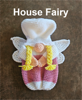 House Fairy plastic bag holder crochet pattern by crochetmethat.com