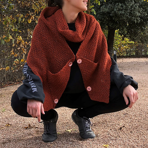 convertible short shawl