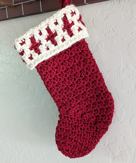 Small Mosaic Christmas Stocking