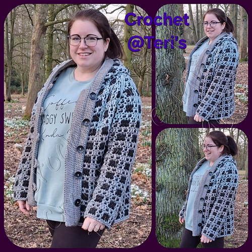 Chunky Squares Mosaic Duffel Coat