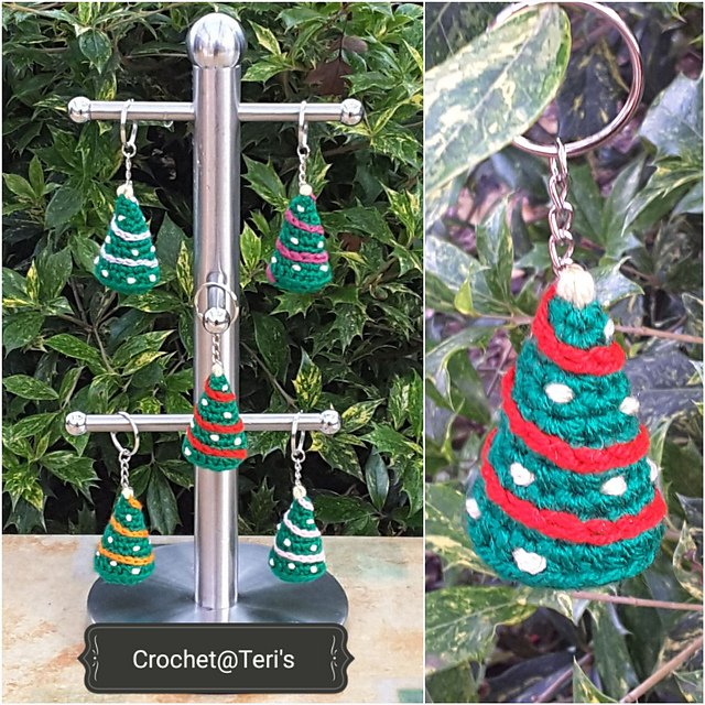 Ravelry Christmas Tree Keychain pattern by Crochet at Teri's