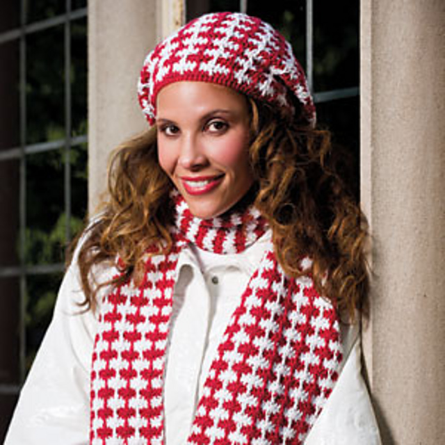 Ravelry: Houndstooth Scarf and Hat 