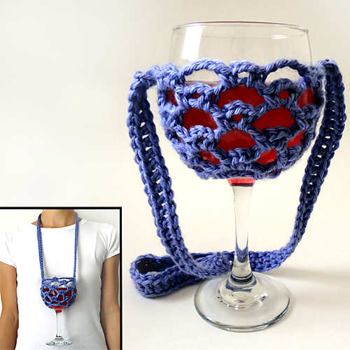 Lanyard Vin-Glassholder - CrochetSpot.com