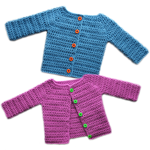 Ravelry Classic Baby Cardigan Sweater pattern by Rachel Choi