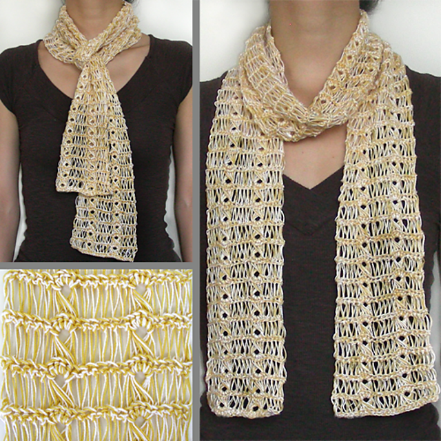 Ravelry Broomstick Lace Summer Scarf pattern by Rachel Choi