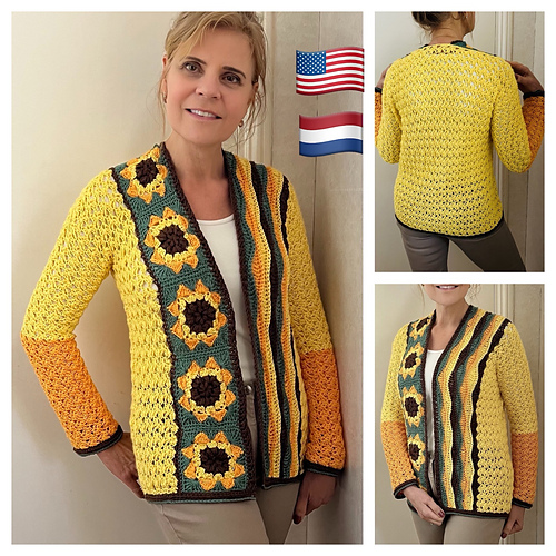 Sunflower Lavender Embroidery Cardigan main image 0