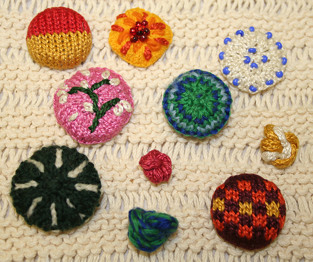 Ravelry Knitted Buttons pattern by Carol Tomany