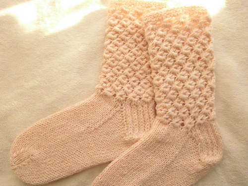 Round flowers socks 丸い花の靴下 다른 모습 1