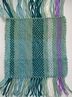 Teal striped scarf colours