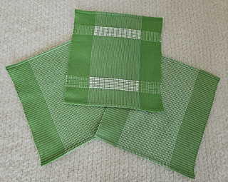 Hemmed and finished! The two colour & weave versions with the minimal S&W version