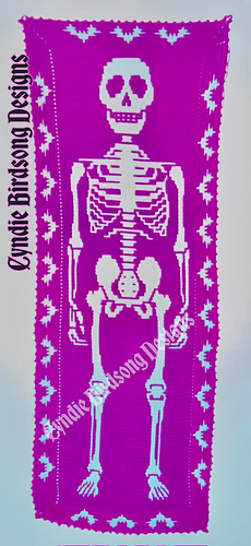 Teresa's fun tester Skelly in a bright magenta & another of the included optional borders, along with her own custom edging.