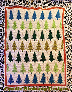 my throw using various green yarn in my stash - great stash buster!